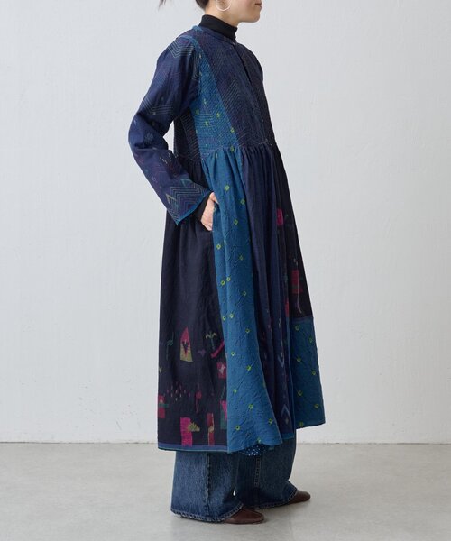 BEARDSLEY(ビアズリー)の「《INJIRI》シルク&ウールワンピース羽織(ワンピース・レディース・ネイビー・MEDIUM)」の10枚目の写真