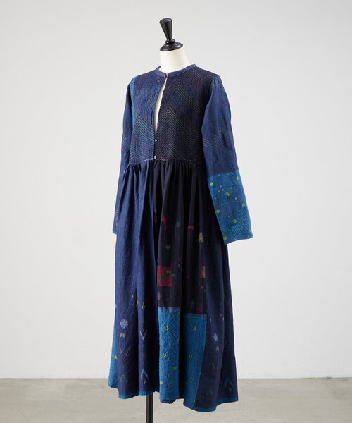 BEARDSLEY(ビアズリー)の「《INJIRI》シルク&ウールワンピース羽織(ワンピース・レディース・ネイビー・MEDIUM)」の14枚目の写真