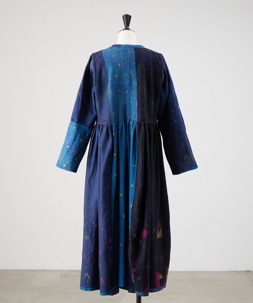 BEARDSLEY(ビアズリー)の「《INJIRI》シルク&ウールワンピース羽織(ワンピース・レディース・ネイビー・MEDIUM)」の16枚目の写真