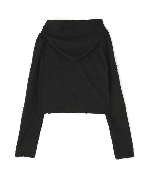 SIS（エスアイエス）の「SIS/エスアイエス/Damage Hoodie（パーカー・レディース・アイボリー/ブラック・F）」の8枚目の写真