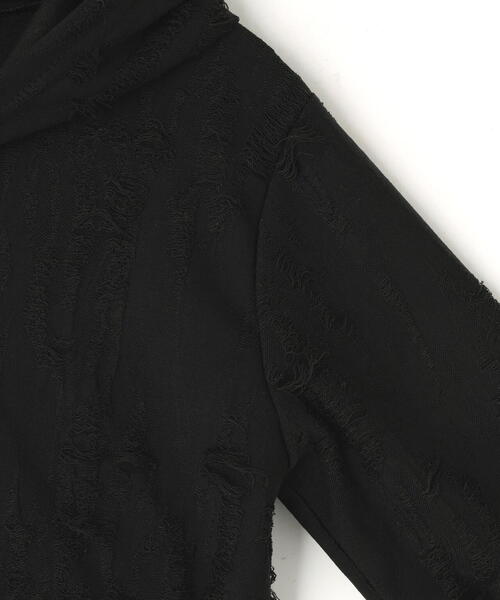 SIS（エスアイエス）の「SIS/エスアイエス/Damage Hoodie（パーカー・レディース・アイボリー/ブラック・F）」の10枚目の写真