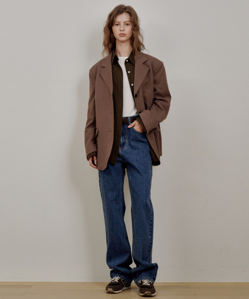 LOSSYROW(ロッシロー)の「Loose Fit Tailored Jacket Brown(テーラードジャケット・レディース・ブラウン・FREE)」の2枚目の写真