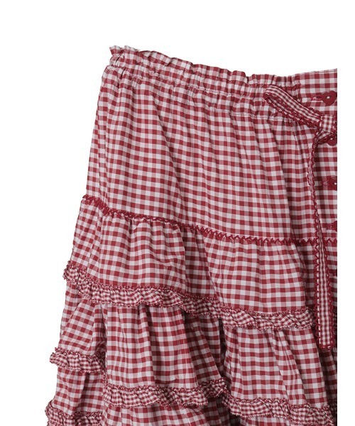 ギンガムチェックフリルスカート（スカート）｜PINK HOUSE（ピンク