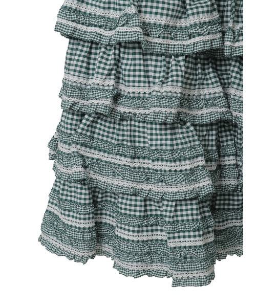 ギンガムチェックフリルスカート（スカート）｜PINK HOUSE（ピンク