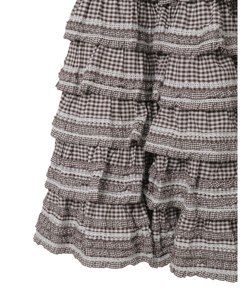 ピンクハウス　新品　スカート　フリル PINK HOUSE（ピンクハウス） 新品 タグ付き 50000円 ドット チュール