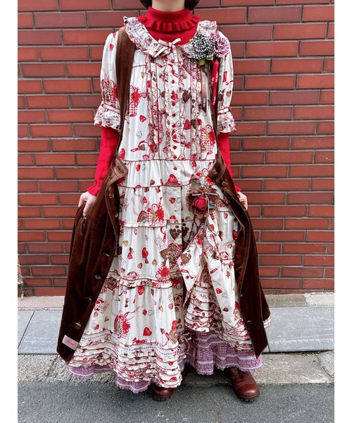 極美品PINK HOUSE♡ギンガムチェック フリルティアード ロングスカート ギンガムチェックフリルスカート（スカート）｜PINK HOUSE（ピンク