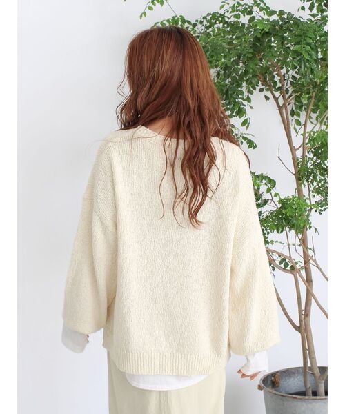 Ungrid（アングリッド）の「スラブルーズニット（ニット/セーター・レディース・オフホワイト/グリーン/ピンク/チャコールグレー・FREE）」の18枚目の写真