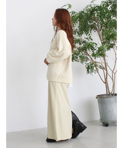 Ungrid（アングリッド）の「スラブルーズニット（ニット/セーター・レディース・オフホワイト/グリーン/ピンク/チャコールグレー・FREE）」の20枚目の写真
