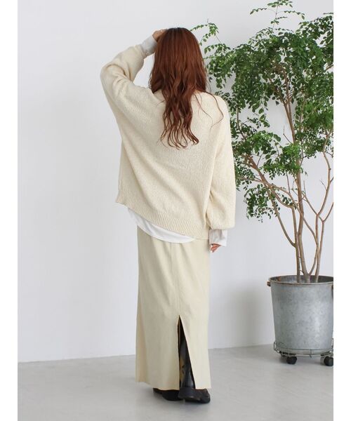 Ungrid（アングリッド）の「スラブルーズニット（ニット/セーター・レディース・オフホワイト/グリーン/ピンク/チャコールグレー・FREE）」の21枚目の写真