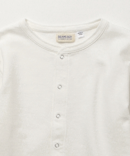 BEAMS BOY（ビームスボーイ）の「BEAMS BOY / リングドットボタン スウェットカーディガン（カーディガン/ボレロ・レディース・ホワイト/グレー/ブラック・ONE SIZE）」の6枚目の写真