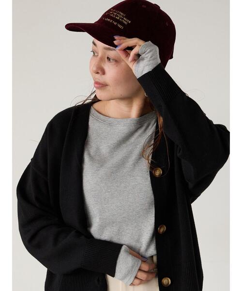 Lugnoncure(ルノンキュール)の「スムース起毛クルーネックカットソー(Tシャツ/カットソー・レディース・グレー/オフホワイト/ブラック・F)」の3枚目の写真