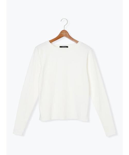 Lugnoncure(ルノンキュール)の「スムース起毛クルーネックカットソー(Tシャツ/カットソー・レディース・グレー/オフホワイト/ブラック・F)」の10枚目の写真