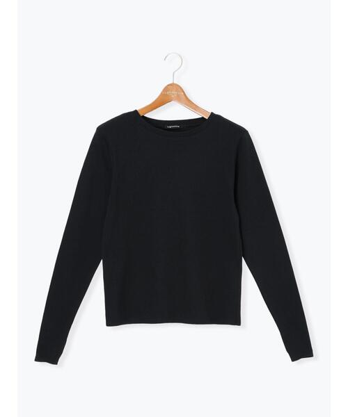 Lugnoncure(ルノンキュール)の「スムース起毛クルーネックカットソー(Tシャツ/カットソー・レディース・グレー/オフホワイト/ブラック・F)」の12枚目の写真