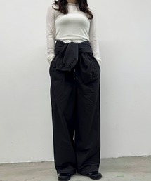 Dita Muaj. | 2WAYツイルウエスト巻ワイドパンツ【腰巻取り外し可】(その他パンツ)