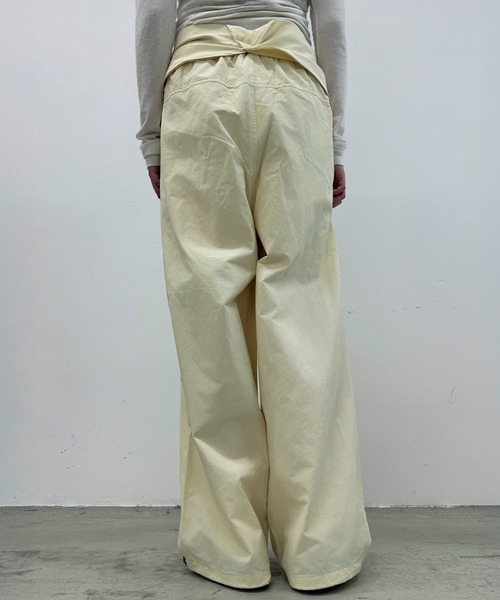 Dita Muaj.（ディータムアージュ）の「2WAYツイルウエスト巻ワイドパンツ【腰巻取り外し可】（その他パンツ・レディース・ブラック/ペールイエロー・FREE）」の10枚目の写真