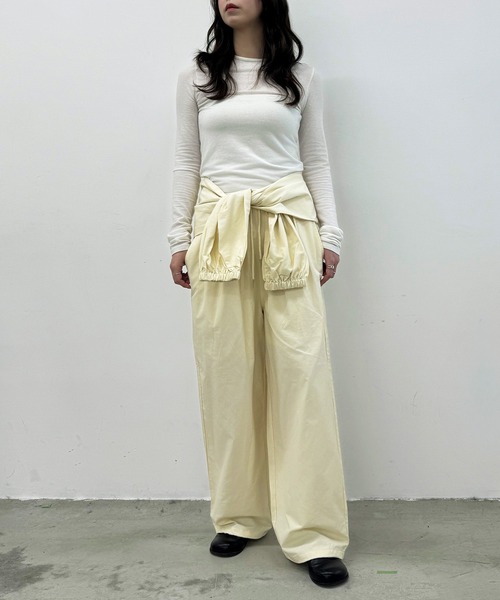 Dita Muaj.（ディータムアージュ）の「2WAYツイルウエスト巻ワイドパンツ【腰巻取り外し可】（その他パンツ・レディース・ブラック/ペールイエロー・FREE）」の8枚目の写真