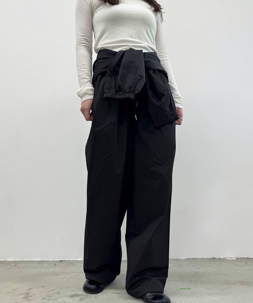 Dita Muaj.（ディータムアージュ）の「2WAYツイルウエスト巻ワイドパンツ【腰巻取り外し可】（その他パンツ・レディース・ブラック/ペールイエロー・FREE）」の15枚目の写真