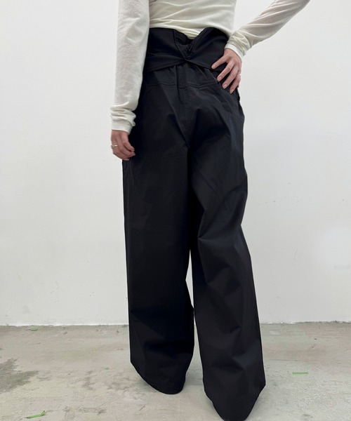 Dita Muaj.（ディータムアージュ）の「2WAYツイルウエスト巻ワイドパンツ【腰巻取り外し可】（その他パンツ・レディース・ブラック/ペールイエロー・FREE）」の16枚目の写真