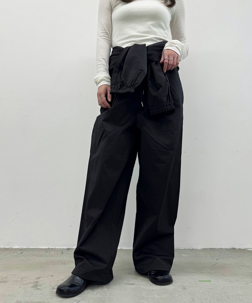 Dita Muaj.（ディータムアージュ）の「2WAYツイルウエスト巻ワイドパンツ【腰巻取り外し可】（その他パンツ・レディース・ブラック/ペールイエロー・FREE）」の18枚目の写真