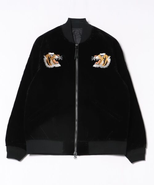 TAION(タイオン)の「【TAION】TAION-JK04JS ジャパンスペシャル リバーシブル スカジャン ダウンジャケット(スカジャン・メンズ・ブラック系2/ブラック/ネイビー系/レッド系その他/ブラック系1・4/3/2/1)」の2枚目の写真