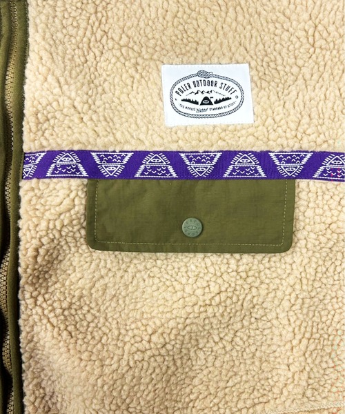 POLeR（ポーラー）の「POLER JACQUARD SHERPA JACKET（その他アウター・メンズ・ブラック/その他1/ベージュ・M/XL/L）」の8枚目の写真