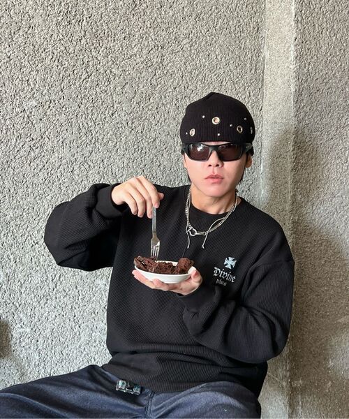 PHOS333(フォースサンサンサン)の「Divine Waffle Long Sleeved/Black(Tシャツ/カットソー・レディース・その他・MEDIUM/LARGE)」の13枚目の写真