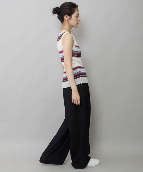 Munich(ミューニック)の「シアーリブニットタンクトップ(ニット/セーター・レディース・アイボリー/ネイビー系/アイボリー系/グレー/ブラック・FREE)」の16枚目の写真