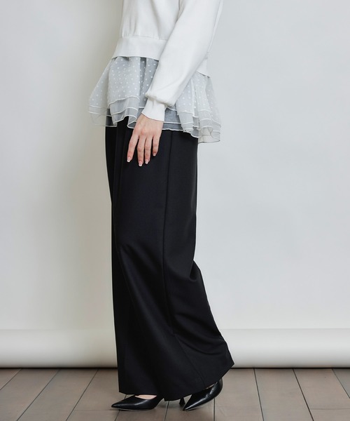 PICCIN(ピッチン)の「アジャスター付きタックワイドパンツ(その他パンツ・レディース・オフホワイト/ブラック/ピンク・S/M)」の15枚目の写真