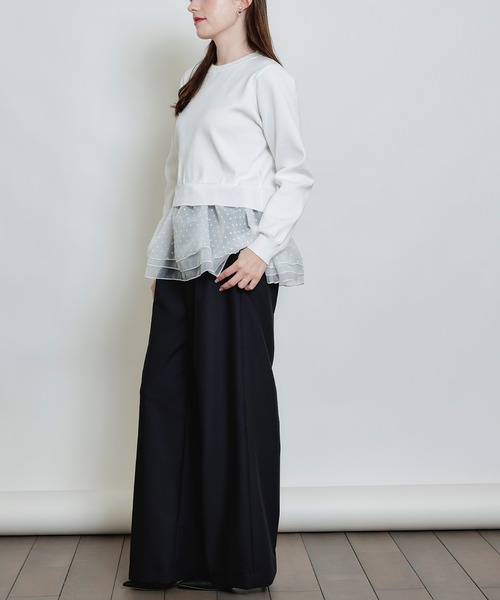 PICCIN(ピッチン)の「アジャスター付きタックワイドパンツ(その他パンツ・レディース・オフホワイト/ブラック/ピンク・S/M)」の19枚目の写真