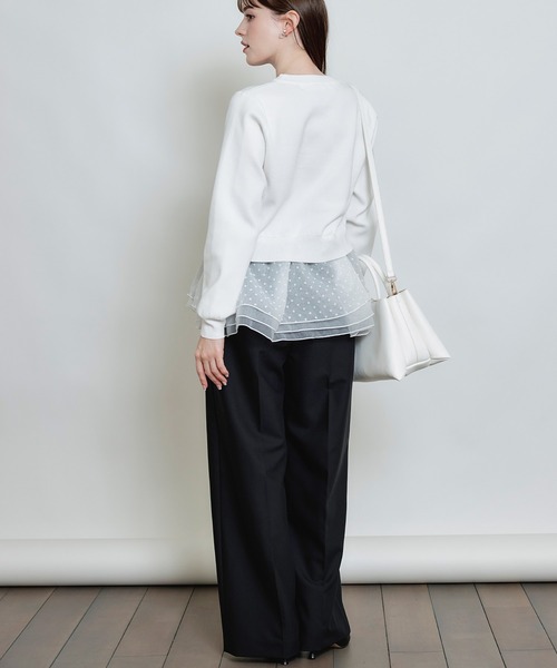 PICCIN(ピッチン)の「アジャスター付きタックワイドパンツ(その他パンツ・レディース・オフホワイト/ブラック/ピンク・S/M)」の20枚目の写真