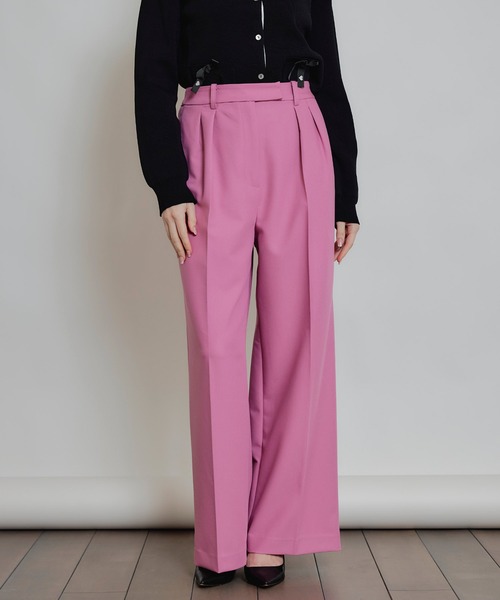 PICCIN(ピッチン)の「アジャスター付きタックワイドパンツ(その他パンツ・レディース・オフホワイト/ブラック/ピンク・S/M)」の21枚目の写真