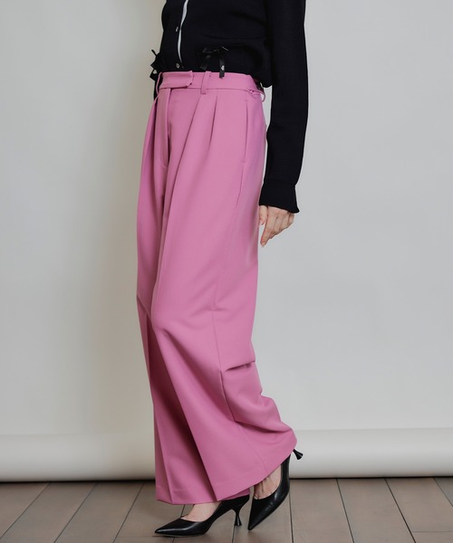 PICCIN(ピッチン)の「アジャスター付きタックワイドパンツ(その他パンツ・レディース・オフホワイト/ブラック/ピンク・S/M)」の22枚目の写真