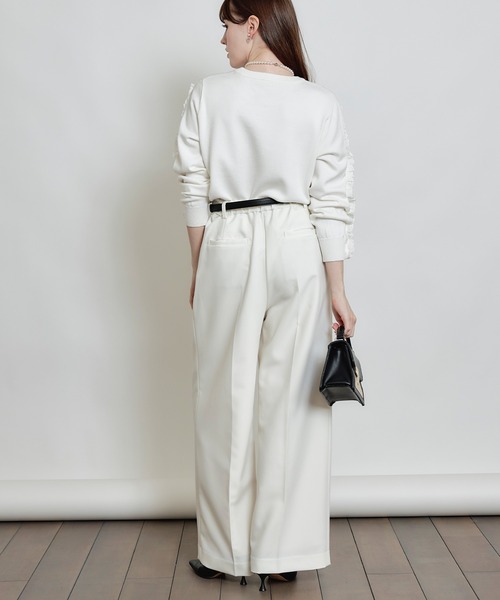 PICCIN(ピッチン)の「アジャスター付きタックワイドパンツ(その他パンツ・レディース・オフホワイト/ブラック/ピンク・S/M)」の11枚目の写真