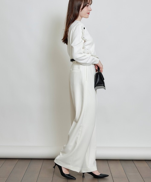 PICCIN(ピッチン)の「アジャスター付きタックワイドパンツ(その他パンツ・レディース・オフホワイト/ブラック/ピンク・S/M)」の10枚目の写真