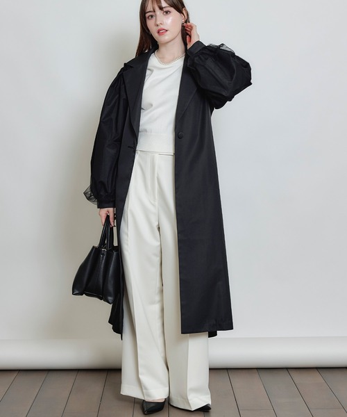 PICCIN(ピッチン)の「アジャスター付きタックワイドパンツ(その他パンツ・レディース・オフホワイト/ブラック/ピンク・S/M)」の12枚目の写真