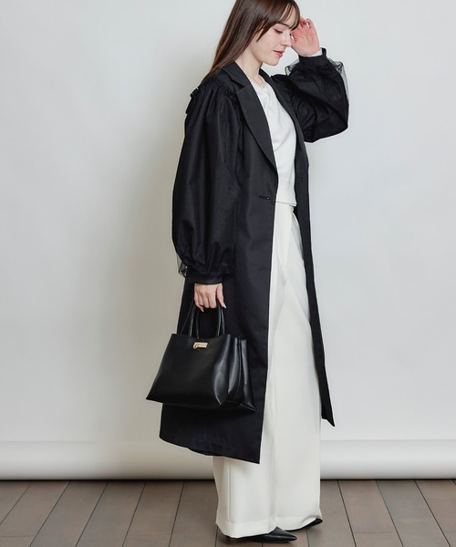 PICCIN(ピッチン)の「アジャスター付きタックワイドパンツ(その他パンツ・レディース・オフホワイト/ブラック/ピンク・S/M)」の13枚目の写真