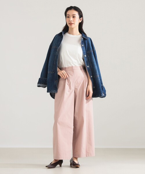 Demi-Luxe BEAMS（デミルクス ビームス）の「コンフォート タック パンツ（その他パンツ・レディース・ピンク/ネイビー・36/38）」の3枚目の写真