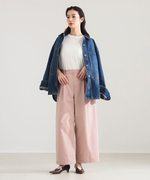 Demi-Luxe BEAMS（デミルクス ビームス）の「コンフォート タック パンツ（その他パンツ・レディース・ピンク/ネイビー・36/38）」の4枚目の写真