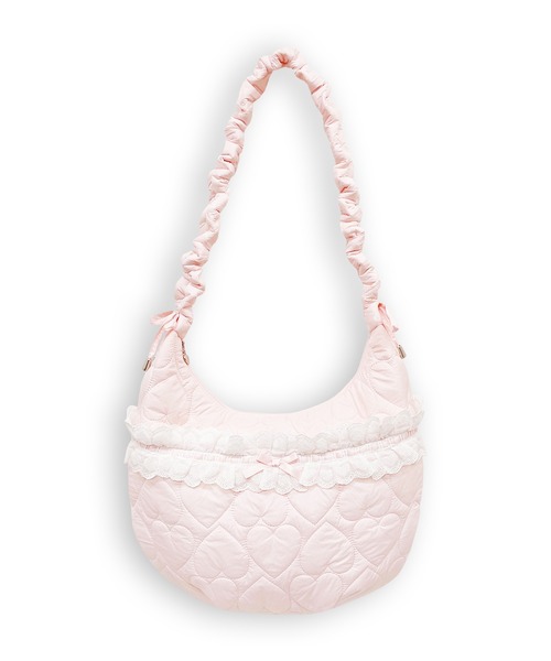 Honey Cinnamon（ハニーシナモン）の「ハートキルティングショルダーバッグ（ショルダーバッグ・レディース・ブラック/ピンク・FREE）」の5枚目の写真