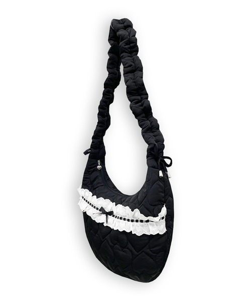 Honey Cinnamon（ハニーシナモン）の「ハートキルティングショルダーバッグ（ショルダーバッグ・レディース・ブラック/ピンク・FREE）」の12枚目の写真