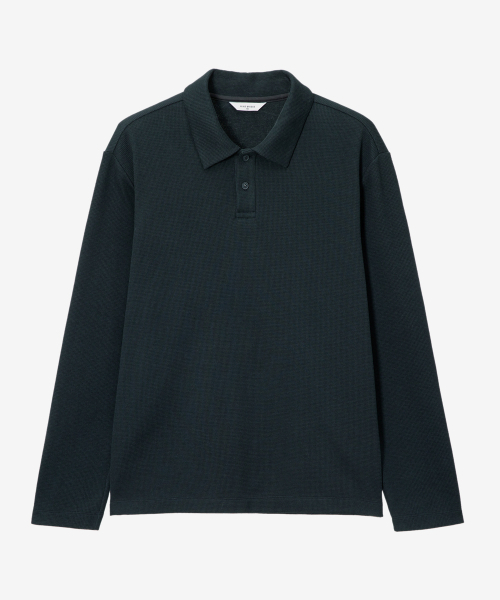 MINDBRIDGE（マインドブリッジ）の「[ウォーム]起毛ワッフル生地カラーTシャツ - 2色（Tシャツ/カットソー・メンズ・ベージュ/ダークグレー・100/110/95/105）」の5枚目の写真