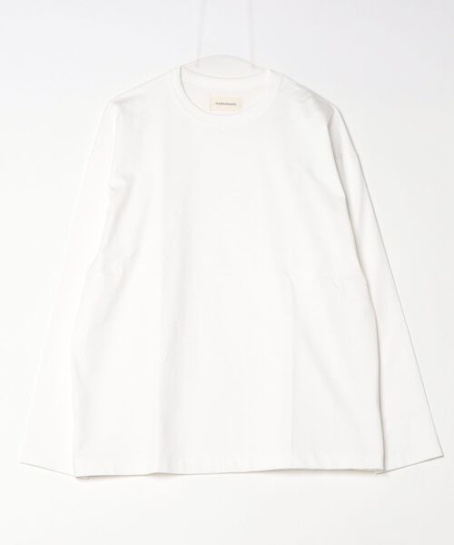 markaware（マーカウェア）の「COMFORT FIT L/S Tee（Tシャツ/カットソー・メンズ・ホワイト/ブラック・2）」の2枚目の写真