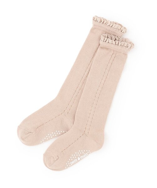 petit main（プティマイン）の「レースハイソックス（ソックス/靴下・キッズ・オフホワイト/チャコール/ライトベージュ・11-13cm/S(13-15cm)/M(16-18cm)/L(18-20cm)）」の3枚目の写真