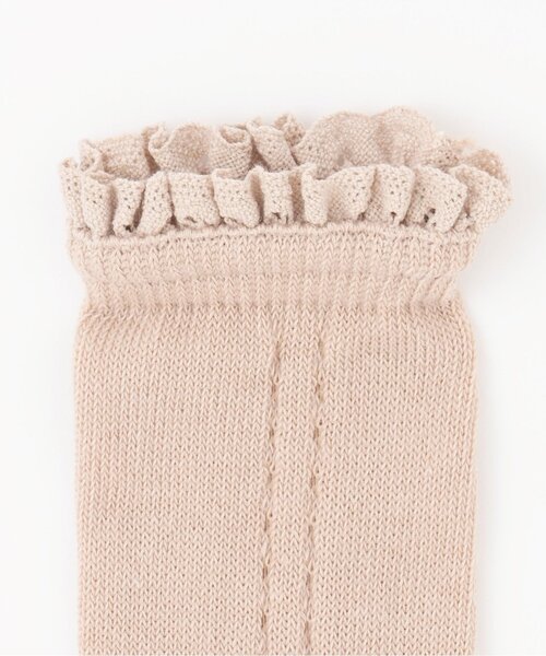 petit main（プティマイン）の「レースハイソックス（ソックス/靴下・キッズ・オフホワイト/チャコール/ライトベージュ・11-13cm/S(13-15cm)/M(16-18cm)/L(18-20cm)）」の4枚目の写真