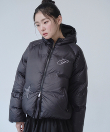 PRENDA（プレンダ）の「CHECK STAR PATCH DOWN BLACK（ダウンジャケット/コート）」