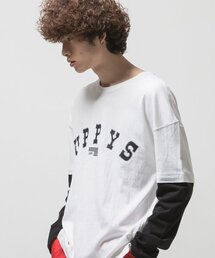 URBAN PLAYERS（アーバンプレイヤーズ）の「16番手フローレイヤードTシャツ(ホワイト)（Tシャツ/カットソー）」