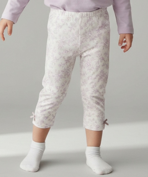 petit main（プティマイン）の「【プティプラ】GIRLS10分丈レギンス（レギンス/スパッツ・キッズ・ブルーグリーン/ブラック/ライトピンク/アイボリー/サックスブルー/ブルー/オフホワイト/ラベンダー/チャコール/ライトグリーン・110cm/100cm/120cm/80ｃｍ/130cm/90cm）」の10枚目の写真