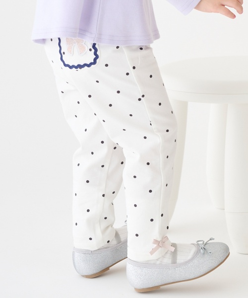 petit main（プティマイン）の「【プティプラ】GIRLS10分丈レギンス（レギンス/スパッツ・キッズ・ブルーグリーン/ブラック/ライトピンク/アイボリー/サックスブルー/ブルー/オフホワイト/ラベンダー/チャコール/ライトグリーン・110cm/100cm/120cm/80ｃｍ/130cm/90cm）」の15枚目の写真