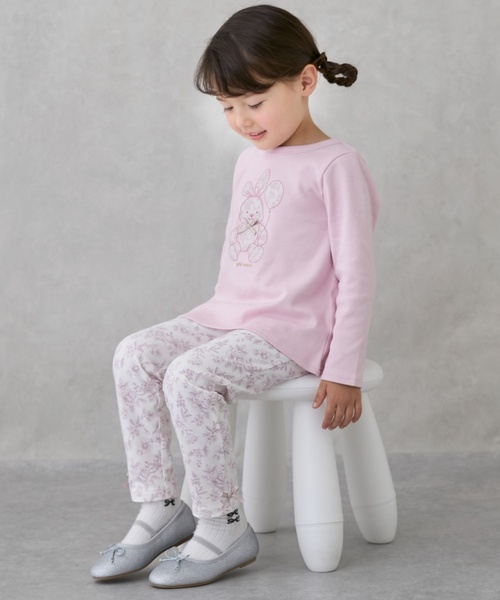 petit main（プティマイン）の「【プティプラ】GIRLS10分丈レギンス（レギンス/スパッツ・キッズ・ブルーグリーン/ブラック/ライトピンク/アイボリー/サックスブルー/ブルー/オフホワイト/ラベンダー/チャコール/ライトグリーン・110cm/100cm/120cm/80ｃｍ/130cm/90cm）」の18枚目の写真