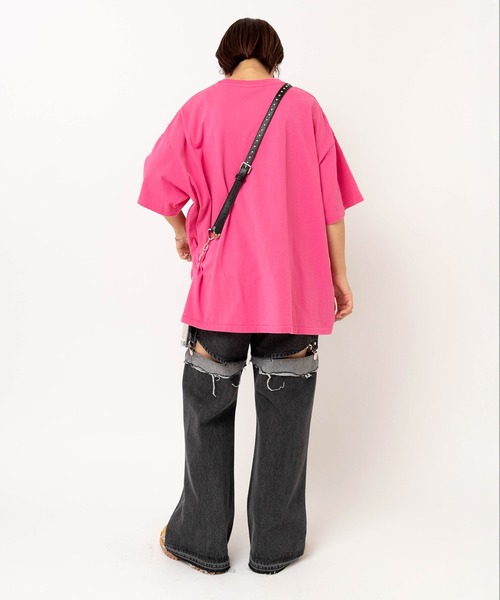 RNA(アールエヌエー)の「M2636 BIG BOXロゴBIG T(Tシャツ/カットソー・レディース・スミクロ/ピンク/ホワイト/グリーン・MEDIUM)」の20枚目の写真